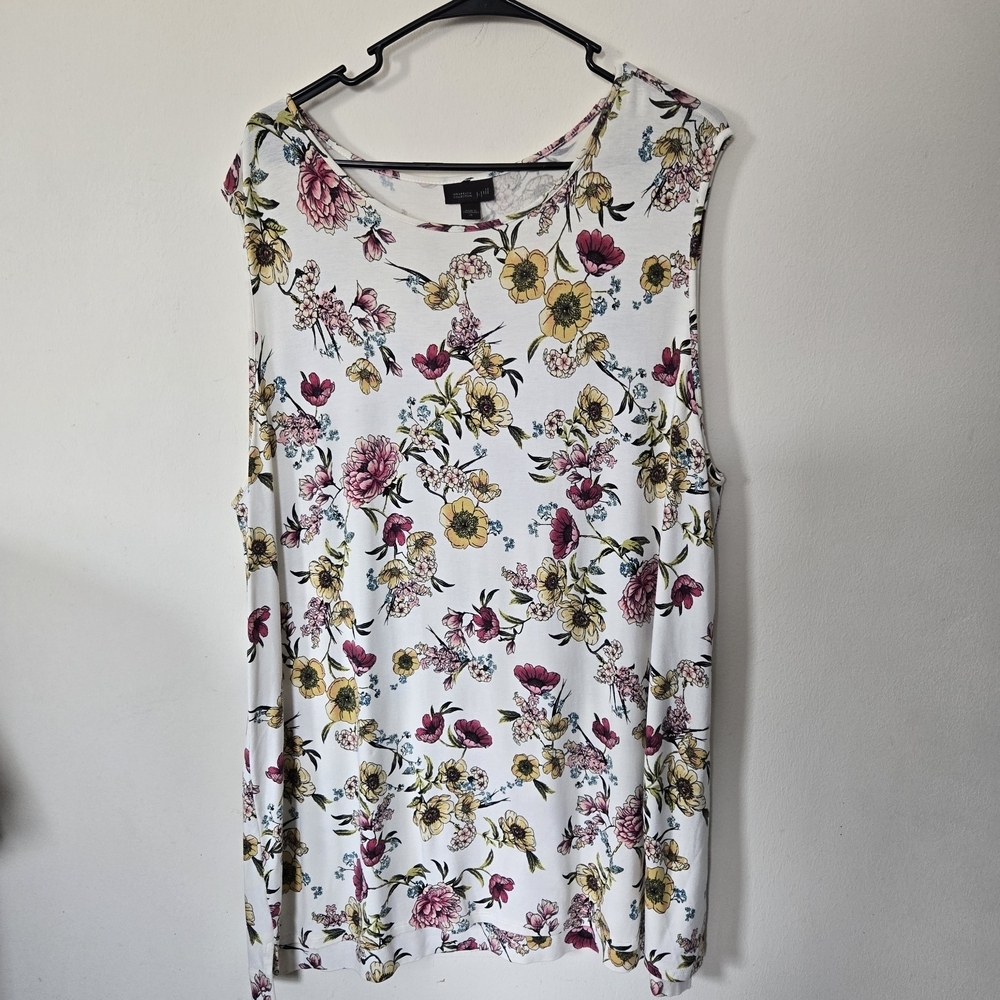 J.‎ Jill Wear Ever Collection Sleeveless Spring Feminine Floral Blouse Size XL